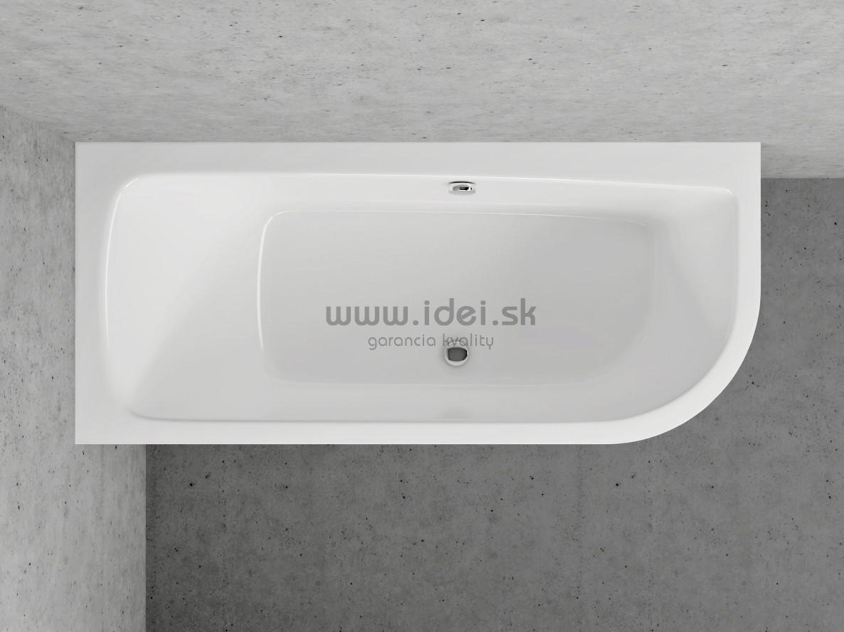 Santech TIME OPTIMA solitérna vaňa 168x74 cm do rohu