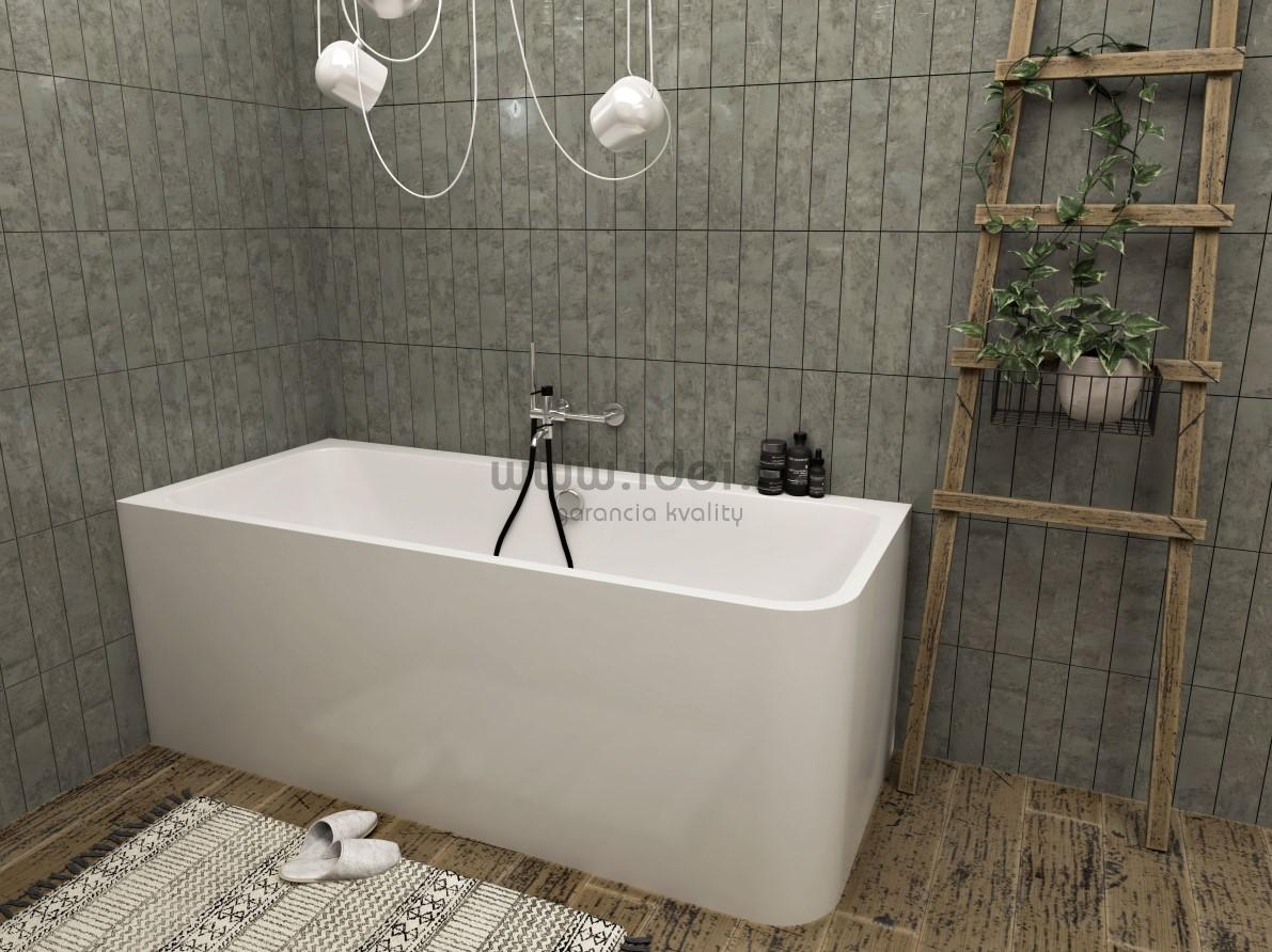 Santech TIME MILO vaňa 154x69 cm ku stene so sifónom