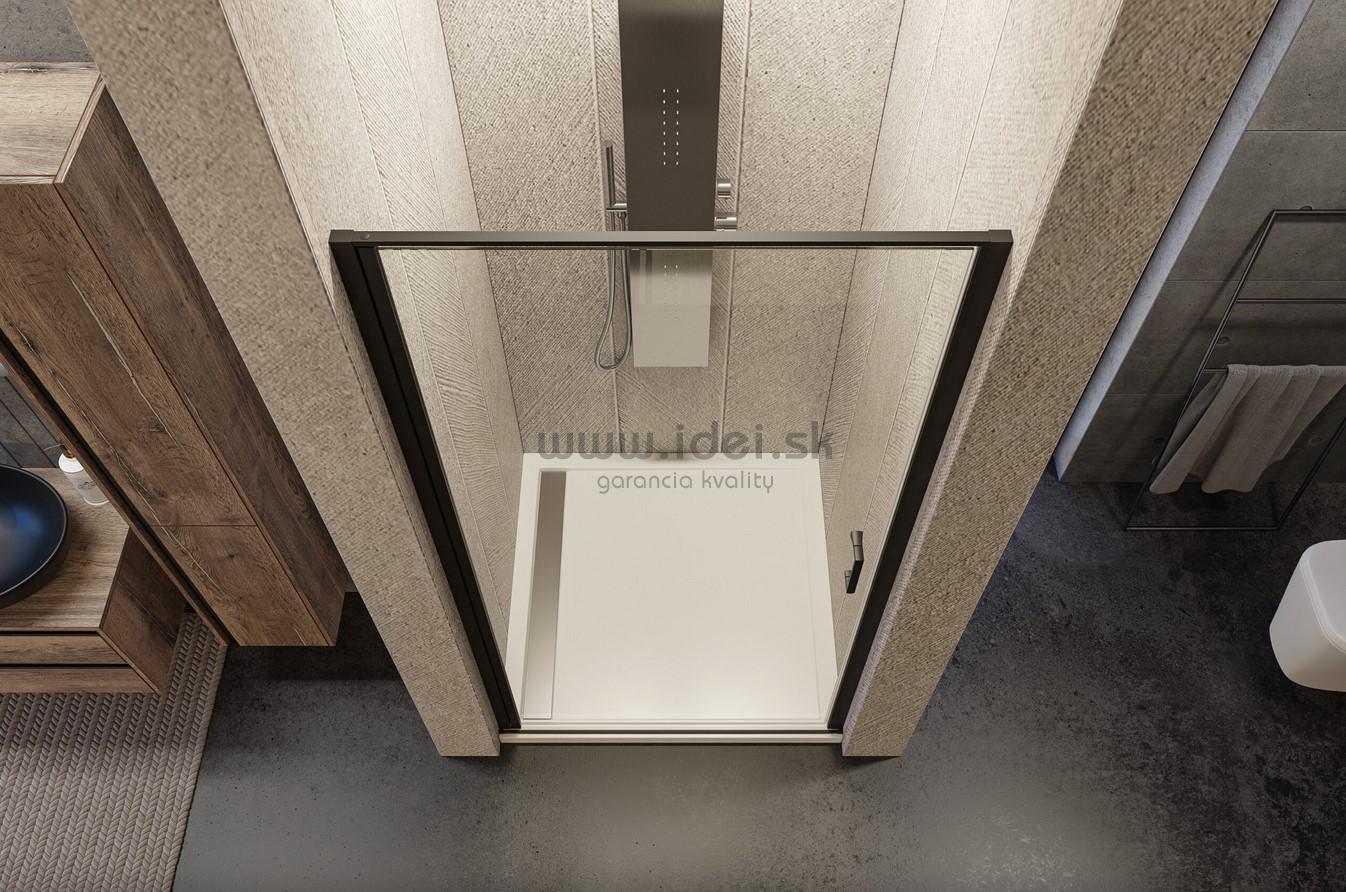 Aquatek YES čierne sprchové dvere B1 BLACK 95 cm