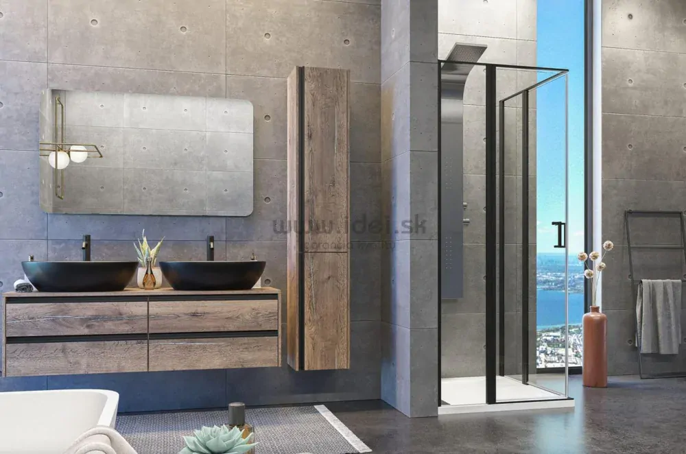 Aquatek YES BLACK A4 čierny sprchový kút 90x90 cm