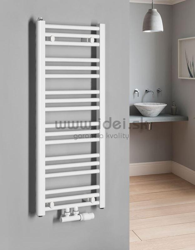 Albrecht biely kúpeľnový radiátor so stredovým pripojením