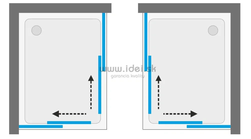 Sprchový kút Aquatek WELLNESS BLACK R14