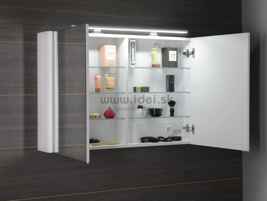 Zrkadlová skrinka LUCIE 126 cm s LED osvetlením