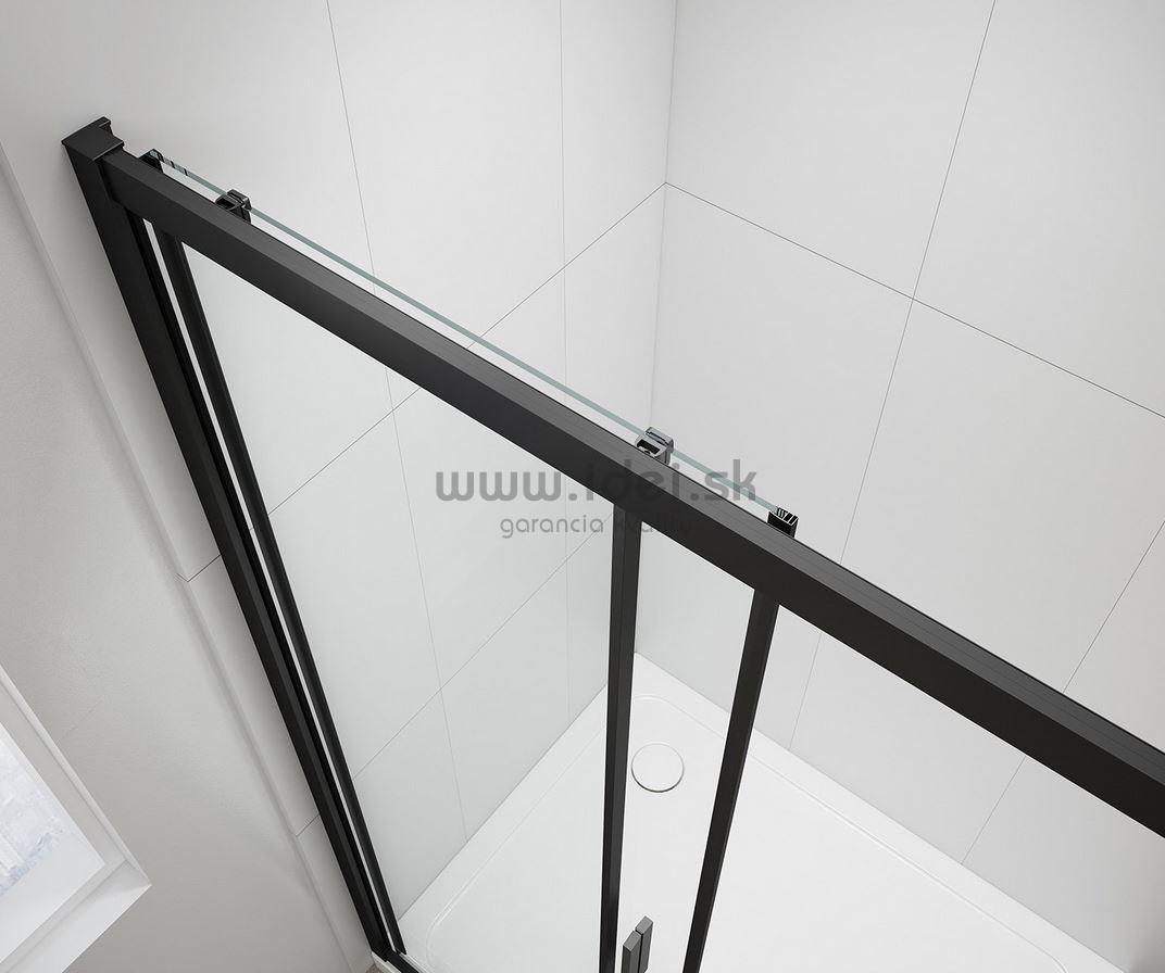 Polysan EASY BLACK obdĺžnikový sprchový kút 150x70 cm čierny