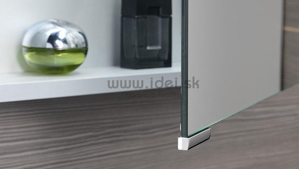 MIRRÓ strieborná zrkadlová skrinka s osvetlením 100 cm