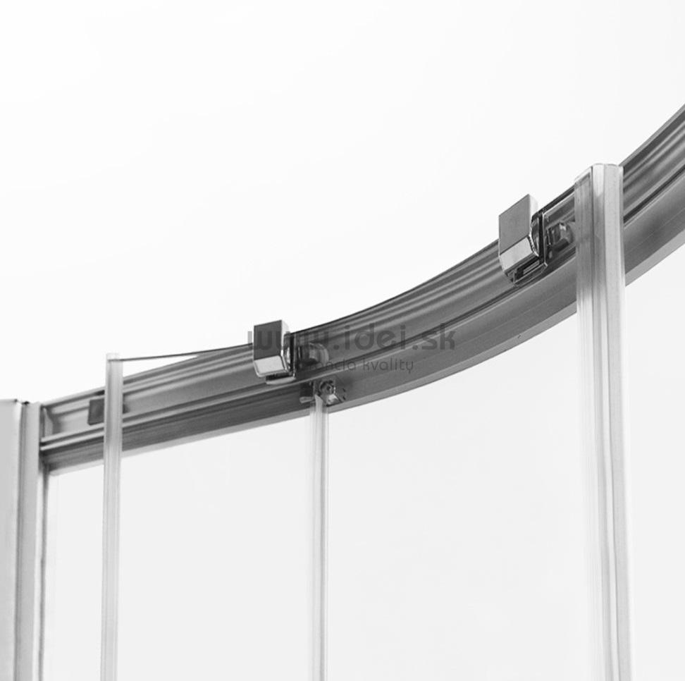 Aquatek DYNAMIC S4 štvrťkruhový sprchový kút so zásuvnými dverami