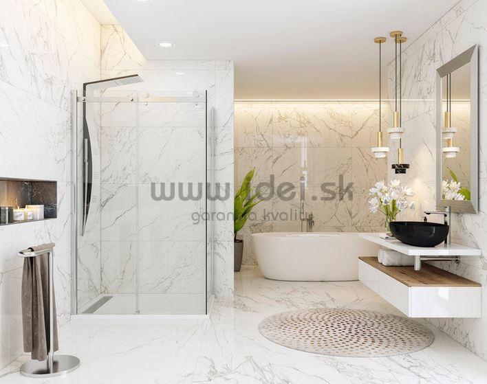 Aquatek LEVEL sprchová vanička z liateho mramoru 80-120 cm