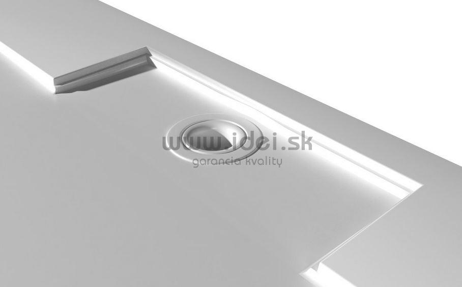 Biela sprchová vanička z liateho mramoru IRENA 120 x 100 cm