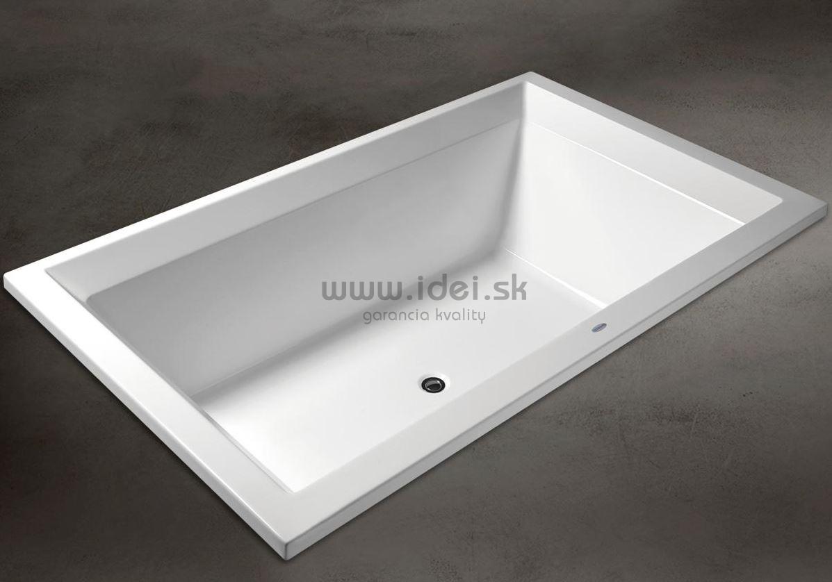 Santech LINEA obdĺžniková vaňa 190x120 cm + sifón s napúšťaním