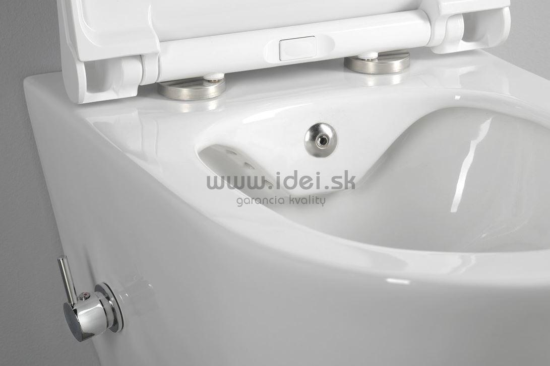 AVVA závesné WC+bidet 2v1  Rimless so sedátkom a batériou