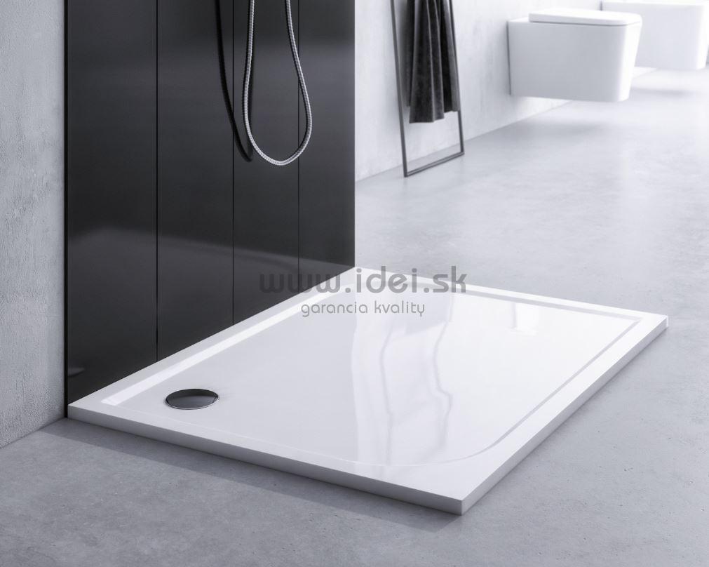 Aquatek HARD štvrťkruhová sprchová vanička z liateho mramoru 80/90 cm