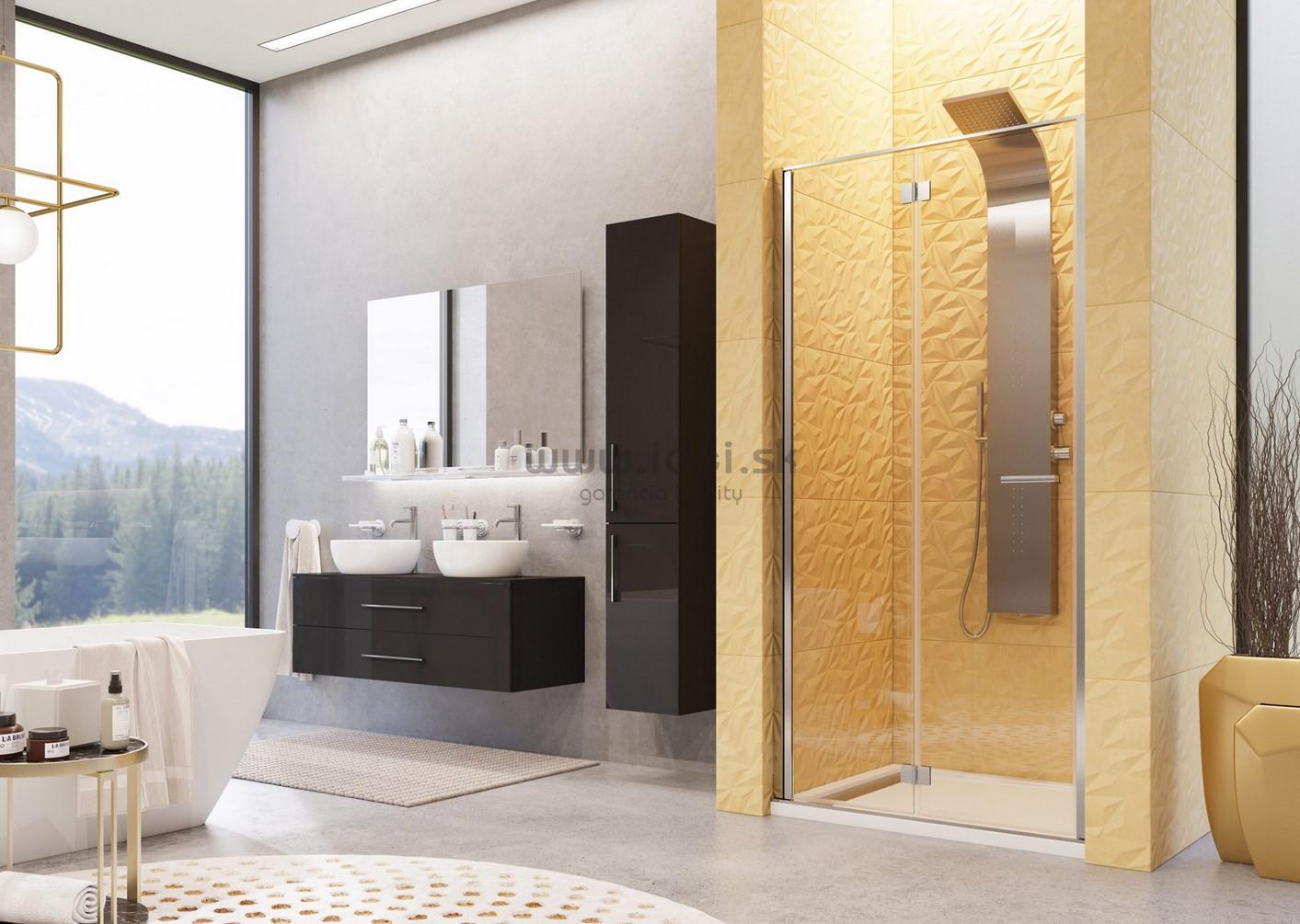 Zalamovacie sprchové dvere Aquatek YES B8 85 cm číre sklo