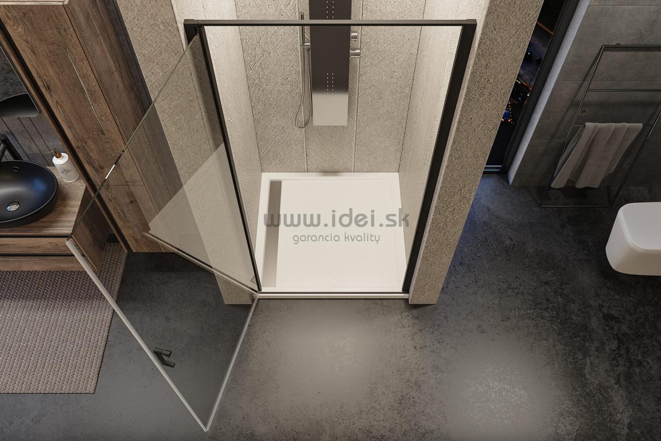 Aquatek YES čierne sprchové dvere B1 BLACK 95 cm