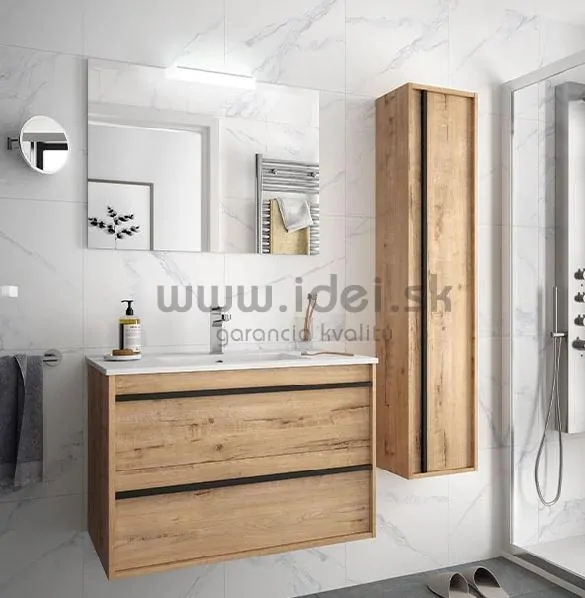 Salgar vysoká kúpeľňová skrinka africa oak