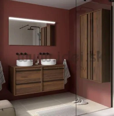 Salgar vysoká kúpeľňová skrinka walnut maya