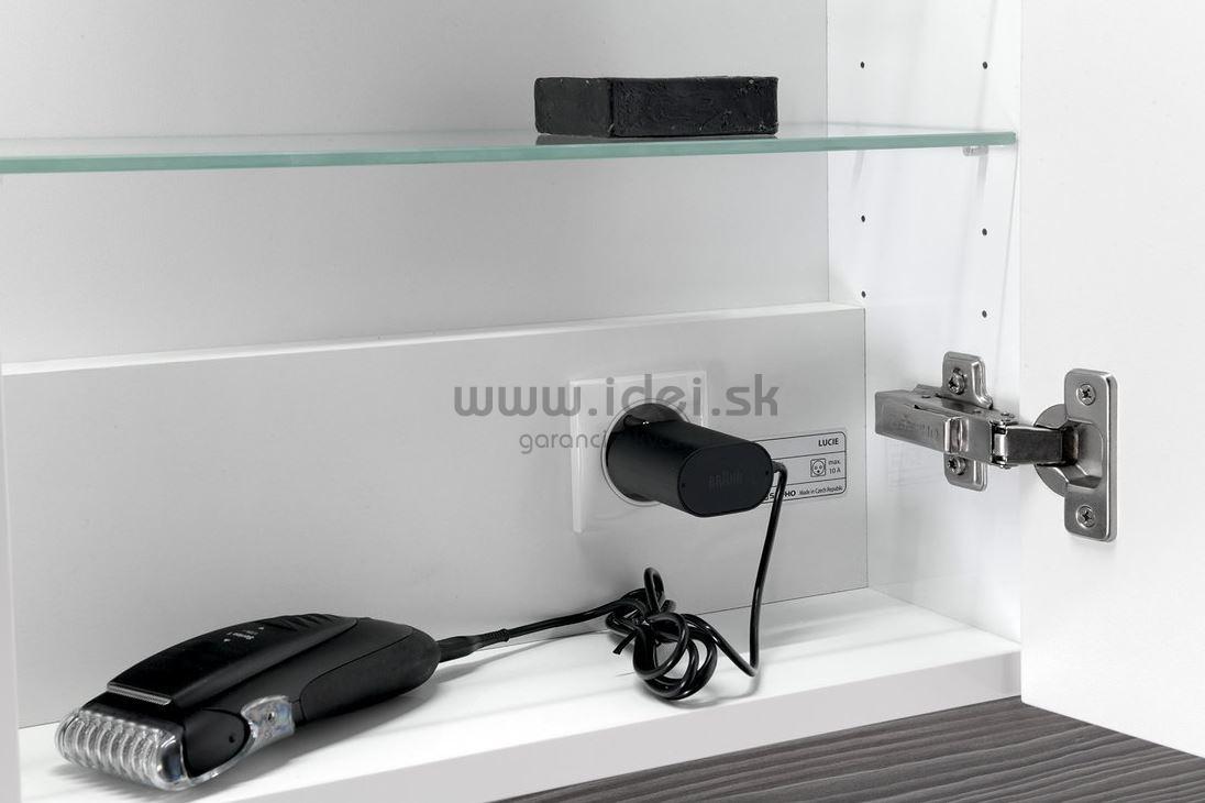 Zrkadlová skrinka LUCIE 126 cm s LED osvetlením