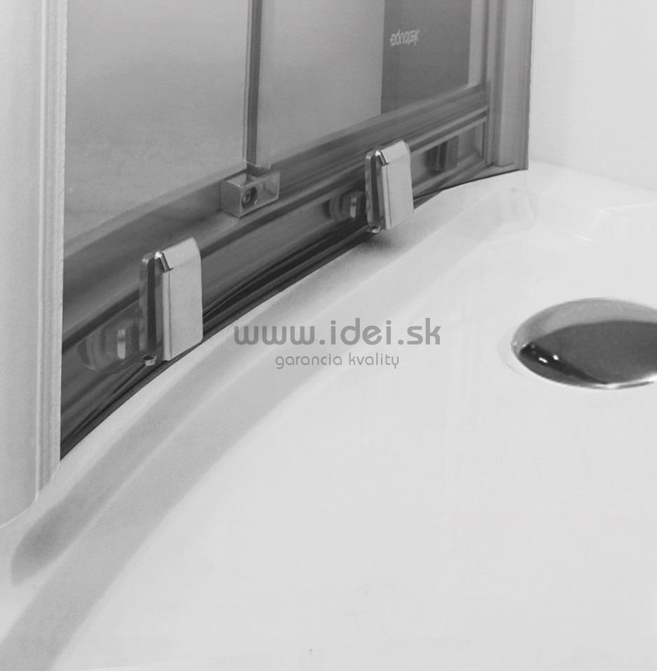 Aquatek DYNAMIC S4 štvrťkruhový sprchový kút so zásuvnými dverami