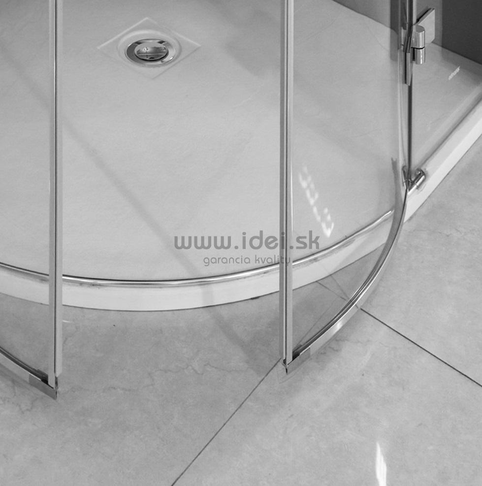 Aquatek BETTER S3 90x90 cm štvrťkruhový sprchový kút s krídlovými dverami ľavý