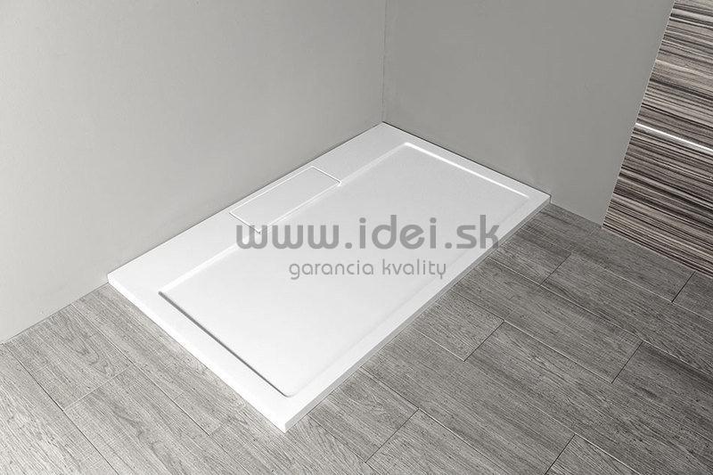 Biela sprchová vanička z liateho mramoru IRENA 120 x 100 cm