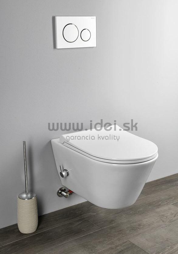 AVVA závesné WC+bidet 2v1  Rimless so sedátkom a batériou