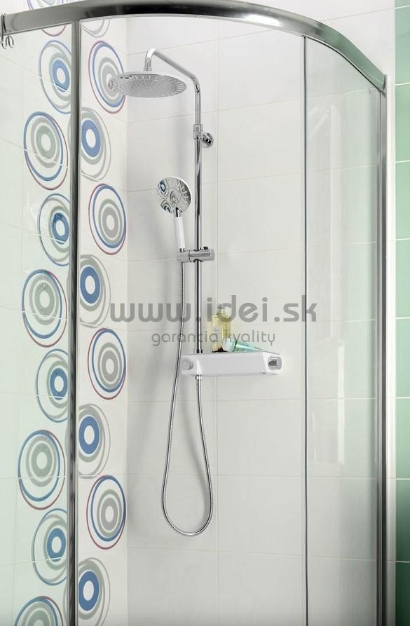 LIAM sprchový stĺp s batériou biela / chróm