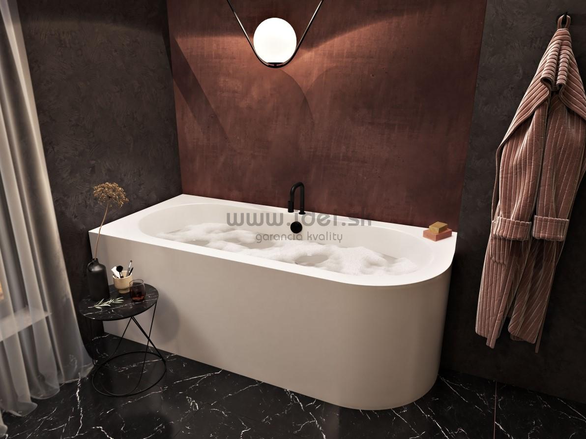 Santech TIME TOP solitérna vaňa 180x80 cm ku stene/do rohu