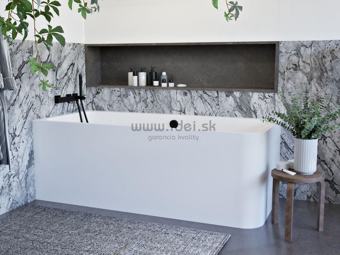 Santech TIME MILO vaňa 154x69 cm ku stene so sifónom