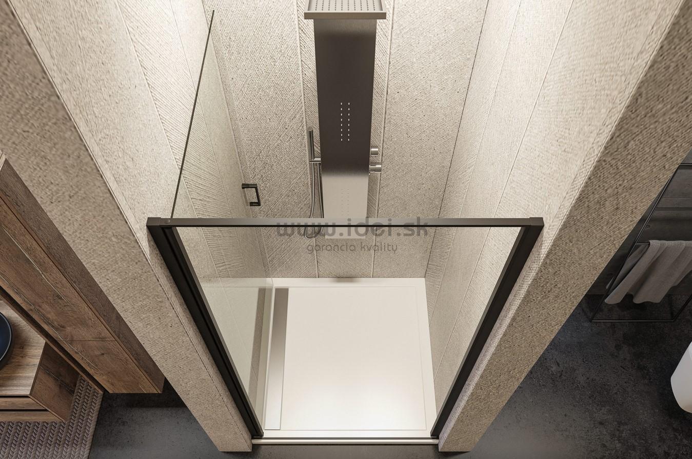 Aquatek YES čierne sprchové dvere B1 BLACK 95 cm