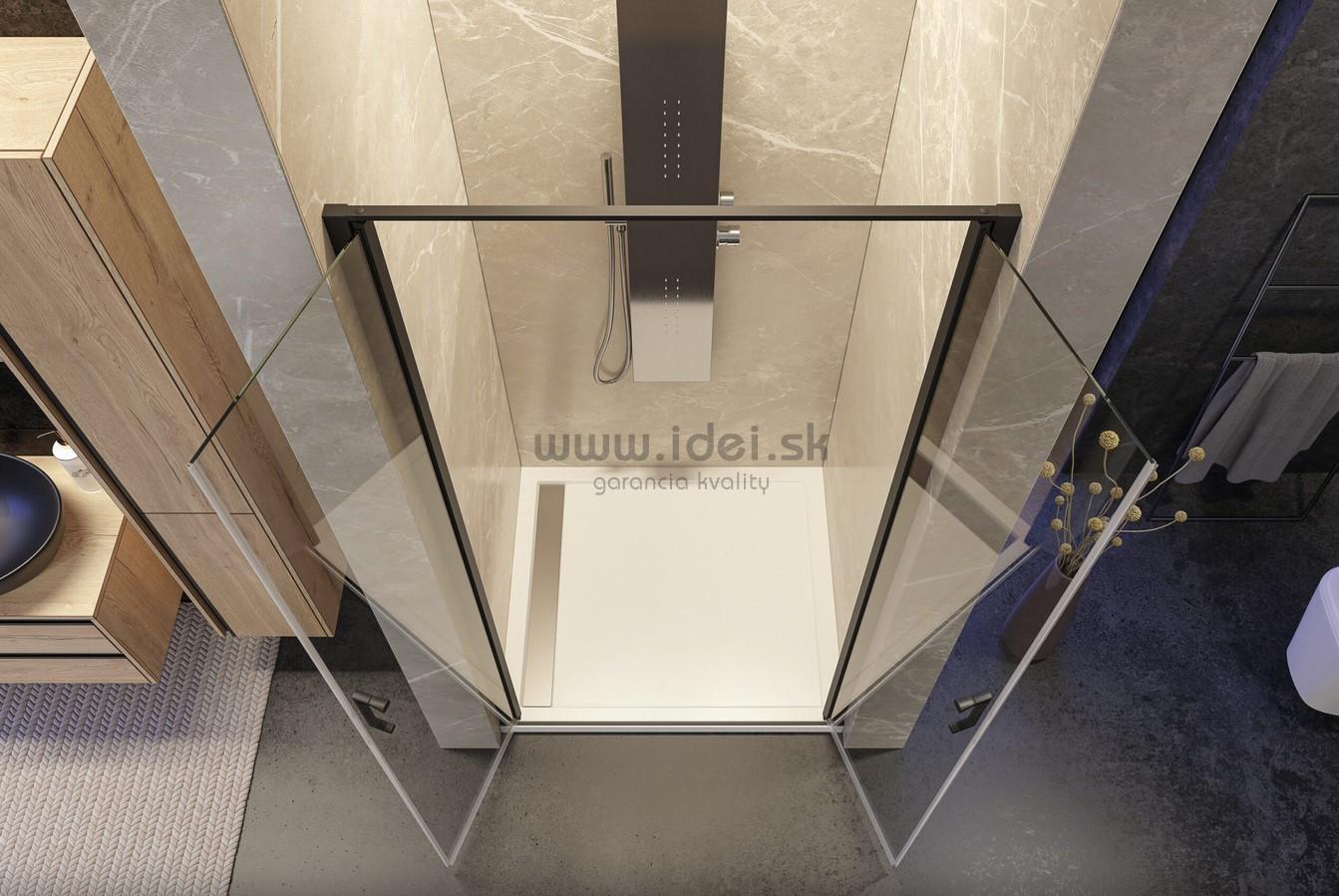 Aquatek YES BLACK B2 čierne sprchové dvere 80-100 cm