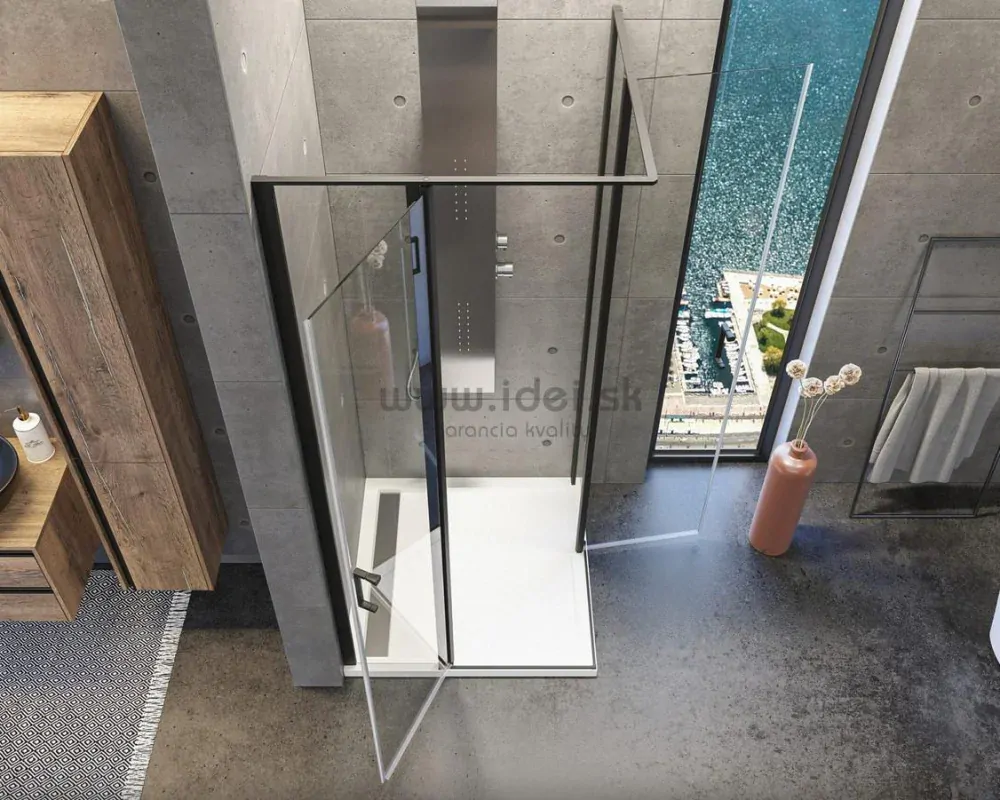 Aquatek YES BLACK A4 čierny sprchový kút 90x90 cm