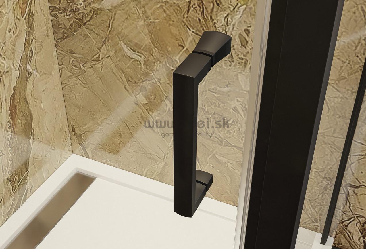 Aquatek YES BLACK B1+F1 čierny sprchový kút 90x80 cm