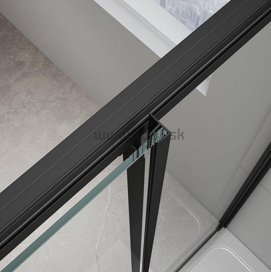 Polysan EASY BLACK štvorcový sprchový kút 80/90 cm čierny