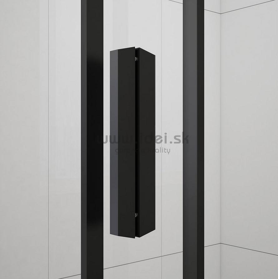 Polysan EASY BLACK štvrťkruhový sprchový kút 90x90 cm čierny