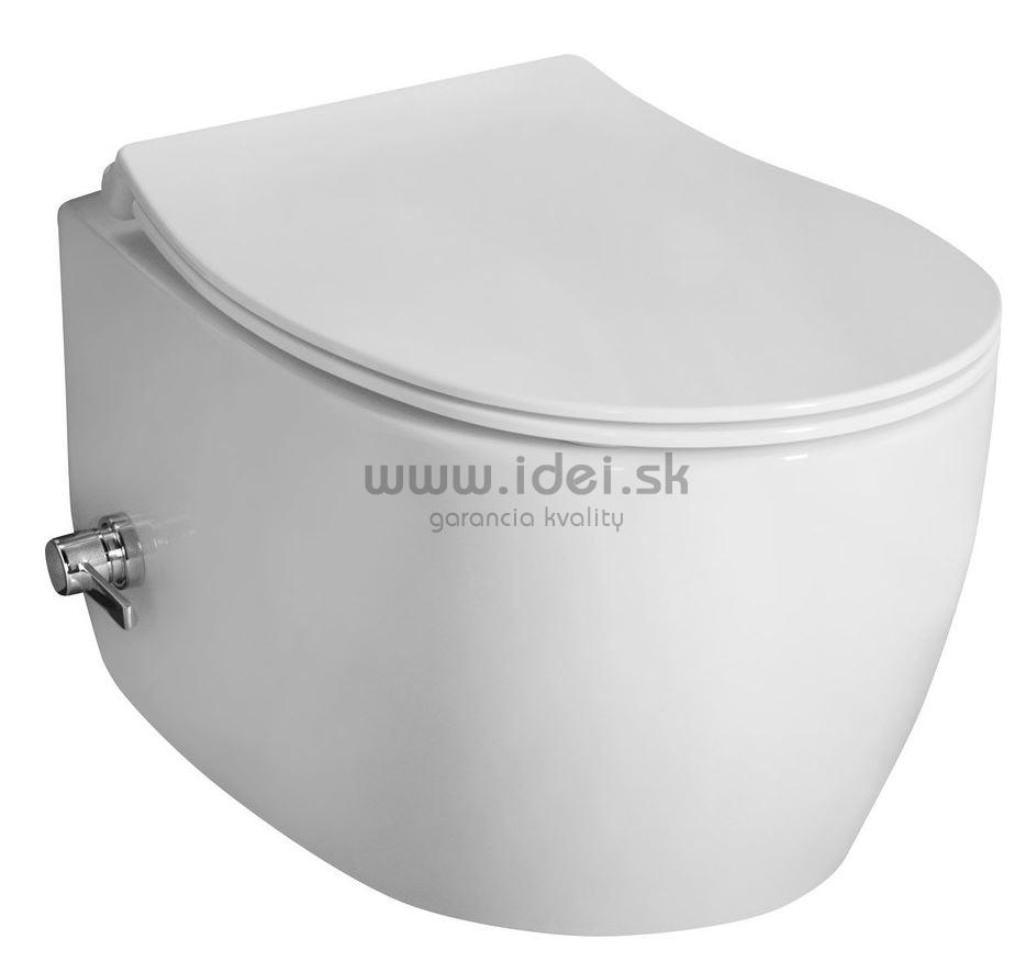 SENTIMENTI závesné WC+bidet 2v1  Rimless so sedátkom a ventilom