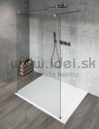 Gelco VARIO WALK-IN čierna sprchová zástena do priestoru 140 cm  dymové sklo