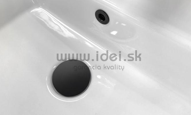 Čierna umývadlová batéria LOTTA so sifónom a príslušenstvom 