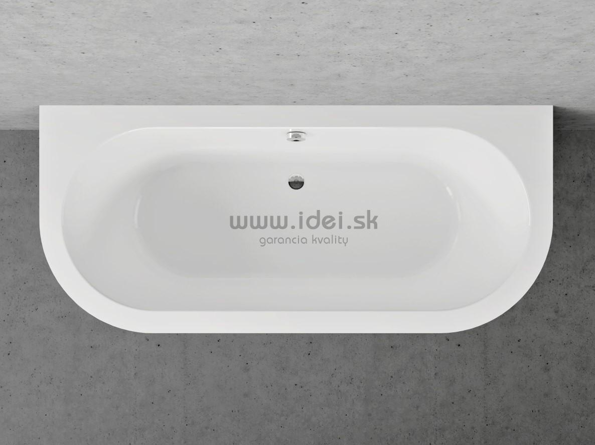 Santech TIME TOP solitérna vaňa 180x80 cm ku stene/do rohu