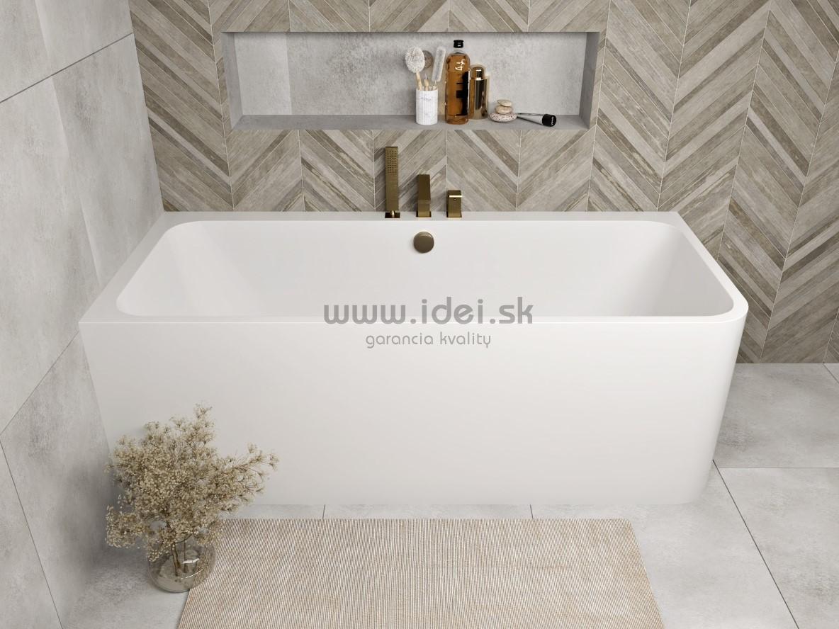 Santech TIME MILO vaňa 154x69 cm ku stene so sifónom
