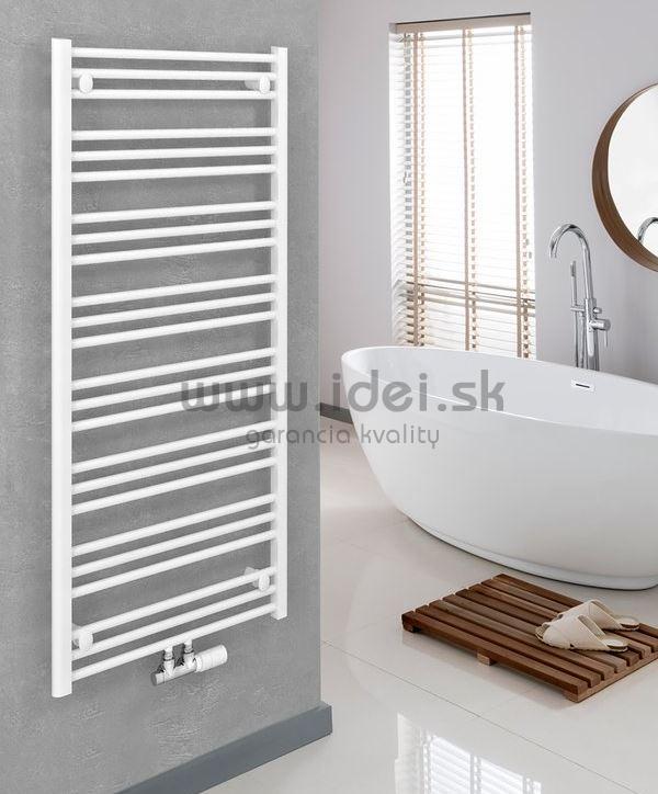 Albrecht biely kúpeľnový radiátor so stredovým pripojením
