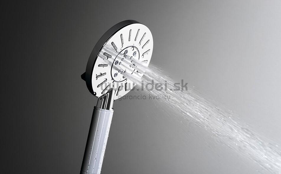 LIAM sprchový stĺp s batériou biela / chróm