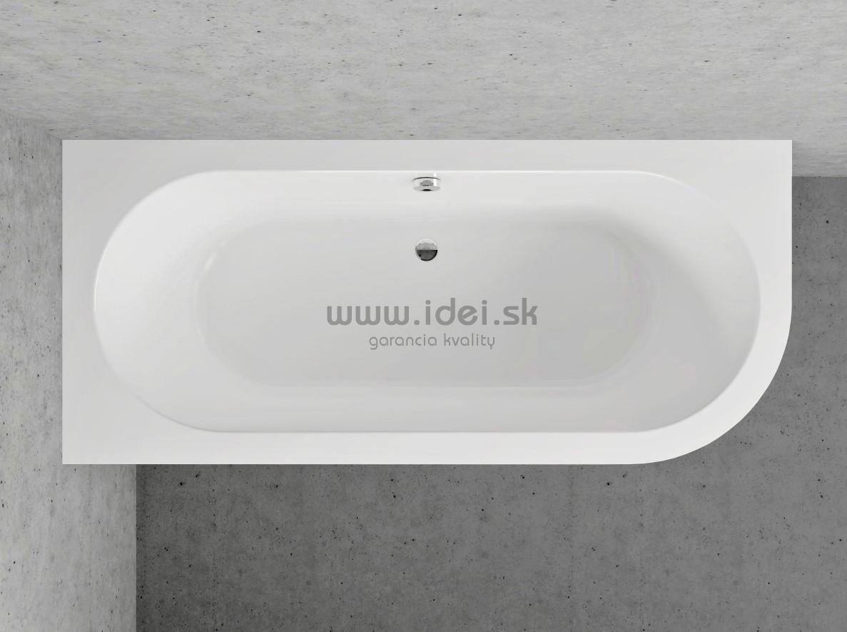 Santech TIME TOP solitérna vaňa 180x80 cm ku stene/do rohu