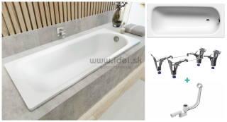 Kaldewei SANIFORM PLUS oceľová vaňa s nohami 140-180 cm 