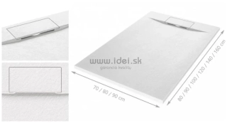 Aquatek SMC EROS sprchová vanička z tvrdeného polyméru