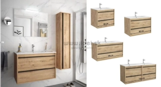 Salgar kúpeľňová skrinka s umývadlom africa oak