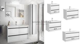 Salgar kúpeľňová skrinka s umývadlom biela matná