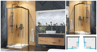 Sprchový kút Aquatek WELLNESS BLACK A4