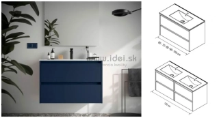 Salgar NOJA kúpeľňová skrinka s umývadlom modrá