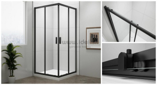 Polysan EASY BLACK štvorcový sprchový kút 80/90 cm čierny