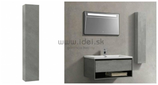 Kielle Meara vysoká kúpeľňová skrinka betón